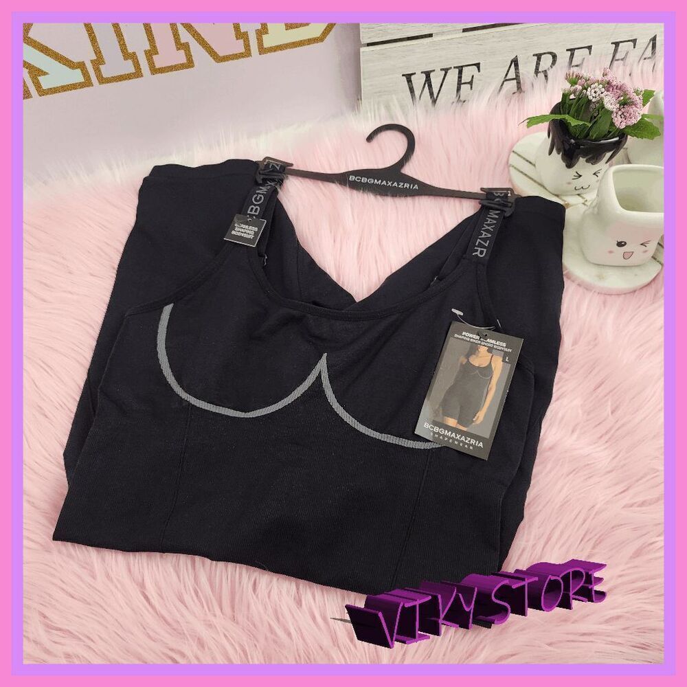💖 NWT BCBG MAXAZRIA Power Seamless Shapewear Biker L #7238 💖